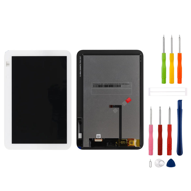 LCD Display Replacement Compatible with Am-a-zon Echo Show 8 (2nd Gen) A8H3N2 LCD Touch Screen Digitizer Assembly with Repair Toolkit,White