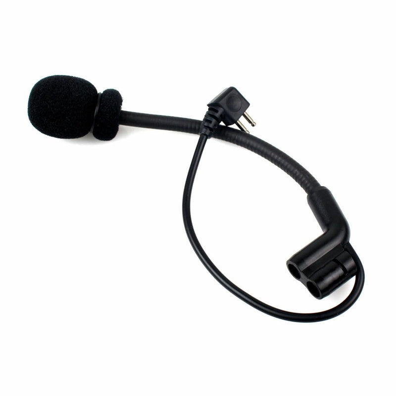 Fumei 2 Pin Boom Mic Electret Condenser Hanger Rod Microphone | Compatible with Peltor Comtac, Noise Reduction Headset