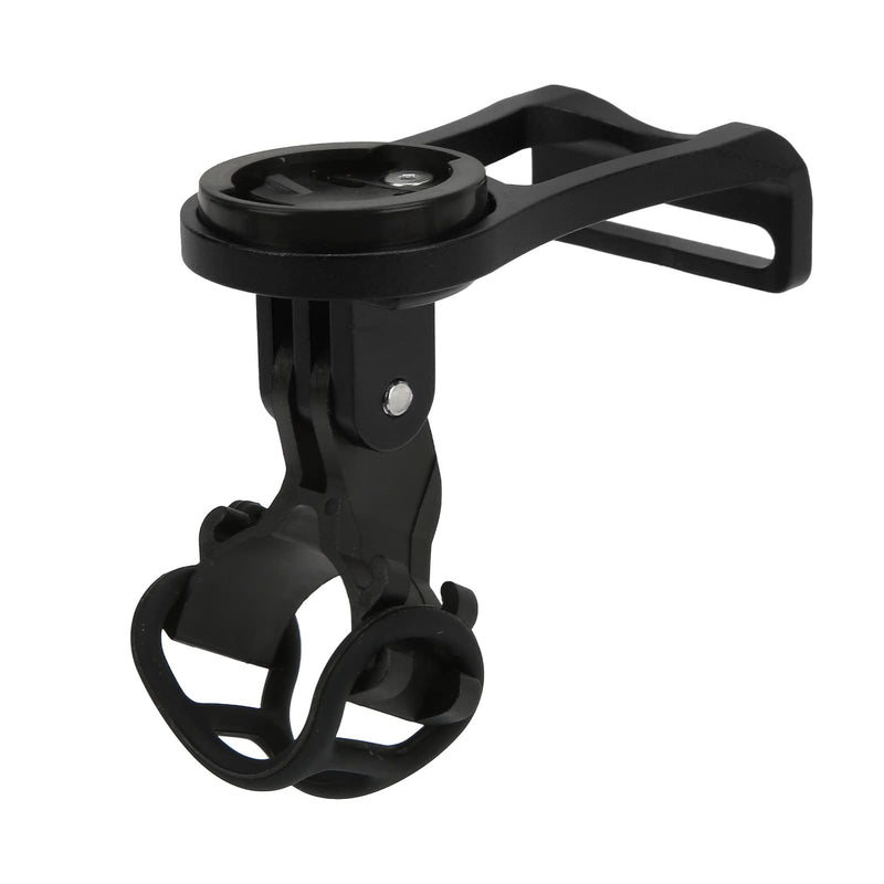 Bike Computer Mount, Extended Bicycle GPS Mount with CNC Alloy Body and Plastic Adapters for Edge Bryton CatEye Series, Compatible with Handlebar Diameter Less Than 38mm (Black) Black