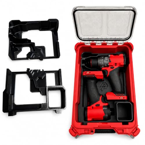 M18 Drill & Impact Driver Gen 4 Compatible Tool Insert | Fits PACKOUT Compact Organizer 48-22-8435 | PETG