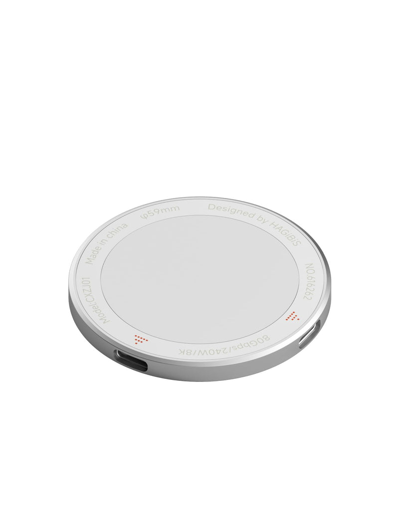 Hagibis USB-C Adapter, Dual-Sided Magnetic Ring Female to Female USB Typ-C Converter, 240W Fast Charging 80Gbps 8K Adapter for iPhone 17/16/15 Pro Max, iPad, Tablet, Android (USB4 V2.0 Solid Version) USB4 V2.0 Solid Version