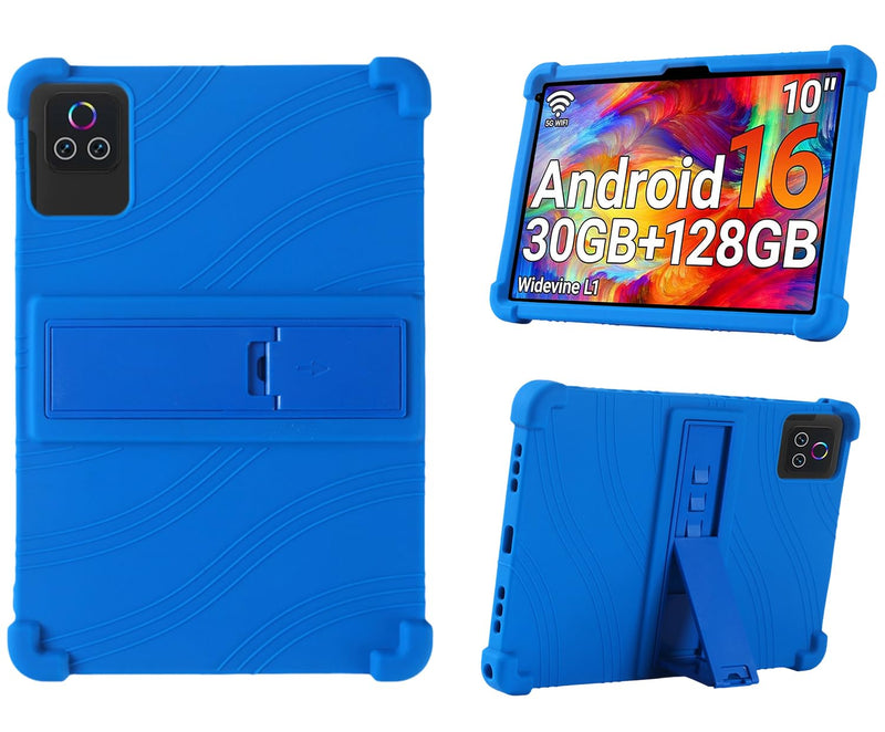 Silicone Case for Urao X109 Tablet 10.1 inch Android 16 Tablet 10.1 inch | Soft Friendly Adjustable Stand cover for Urao X109 Tablet 10.1" 2026 Dark Blue