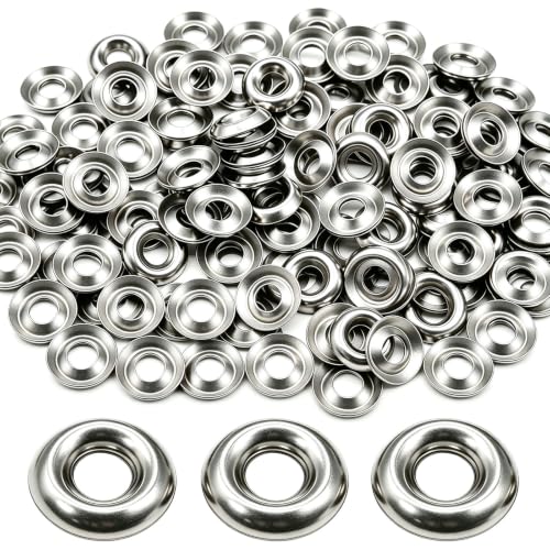 500 Pcs #8 Silver Finish Washers 304 Stainless Steel Finishing Washers Countersunk Cup 500Pcs #8