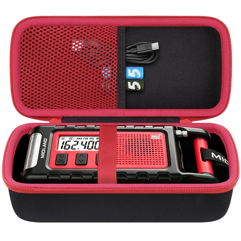 co2CREA Hard Case for Midland ER310PRO / ER310 Portable Emergency Radio | Soft Anti-Static Lining, Expanded Interior Space, Accessory Storage, Secure Organization, Protective Storage