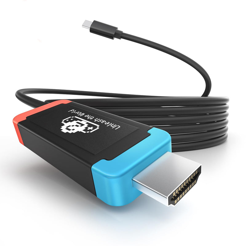 Lemorele 100W PD USB‑C to HDMI Adapter Cable for Switch 2, 4K@60Hz | Compatible with Switch OLED/Original, MacBook, Steam Deck, ROG Ally. DP Alt Mode required. 3.28ft Plug-and-Play Cable
