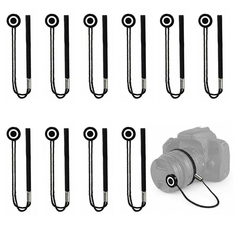 Aprince 10 Pcs Lens Cap Leash Lens Cap Keeper with Elastic String | Camera Accessories compatible with Canon Sony and other lenses, perfect Accessories for photographers shoot outdoors