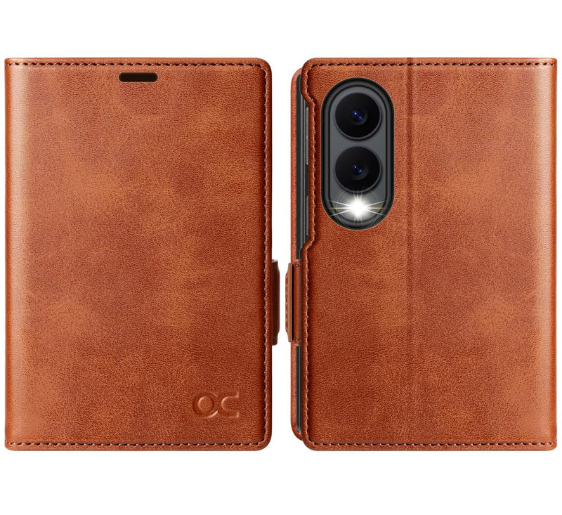OCASE for Samsung Galaxy Z Fold8 Wallet Case, Brown | 3 Card Holders, RFID Blocking, Kickstand, Magnetic Closure, PU Leather Flip Folio, Protective Phone Cover (7.6") 2026