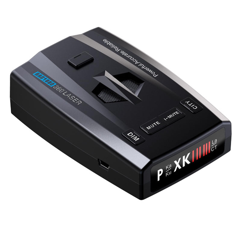 RAD1000 Laser/Radar-Detector for Cars with Suction Cup Mount - X/K/Ka/KU/ST/CT Band & Laser Detection, Long Range Detection, Led Display, VG-2 Immune, Mute Memory, Multi-Mode, Ideal Gifts (Black)