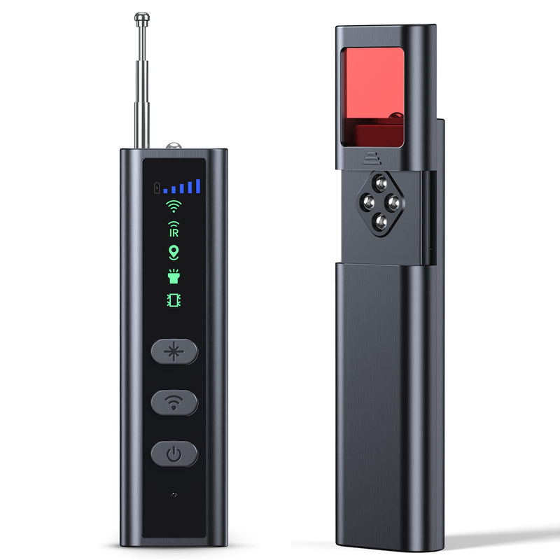 Hidden Camera Detectors, Clear Display Screen, RF Signal Detector with Guided High-to-Low Sensitivity, Infrared Lens Finder, Magnetic GPS Tracker Detection for Travel, Hotel, Car Middle