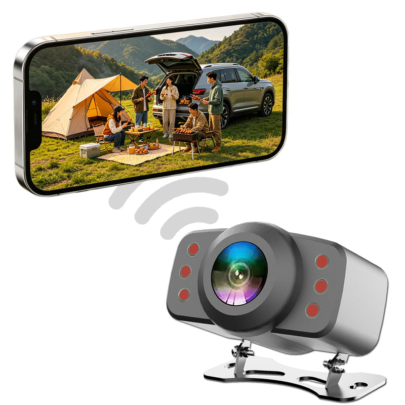 Wireless Backup Camera, RVInWest 1080P WiFi Waterproof Night Vision Wide View Angle, Stable Sign Front Rear View Camera for Car Truck SUV Pickup Camper Van Trailer for iPhone iPad Android Smartphone