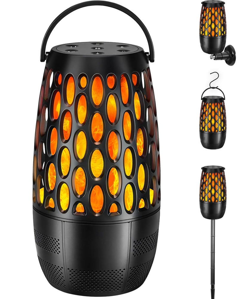 Upgraded Outdoor Bluetooth Speakers Waterproof, Outdoor Speakers with Light, Multi-Speaker Auto-Sync Up to 100 Speakers, HD Surround Sound Multiroom Digital Music System Speaker, Gifts for Men