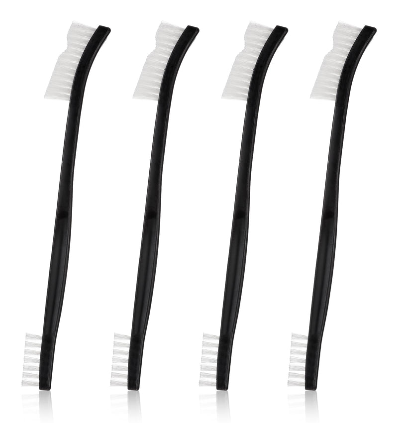 4 Pcs Small Cleaning Brushes, Double-Ended Nylon Detail Brushes for Jewelry, Tight Spaces, and Car Detailing