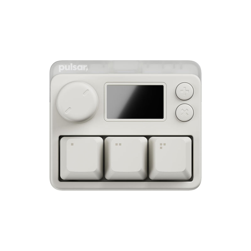 Pulsar Gaming Gears Pulsar Lab XPAD Mini 3-Key OSU Gaming Keypad, White | Compact 3-key OSU gaming keypad with up to 8,000Hz polling rate and 0.1ms low latency for fast, precise rhythm game inputs.