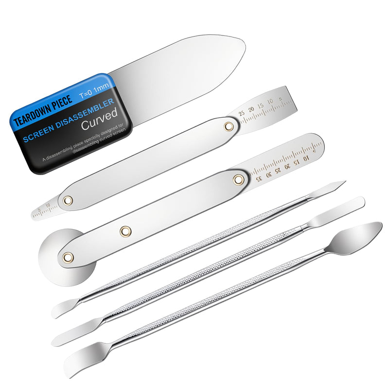 6 Pcs Phone Repair Tool Kit - Antistatic Metal Spudger Pry Tool Kit | Computer Screen Repair Opening Tool for Laptop Cell Phone Computer Electronics Repairs with Laptop Tablet