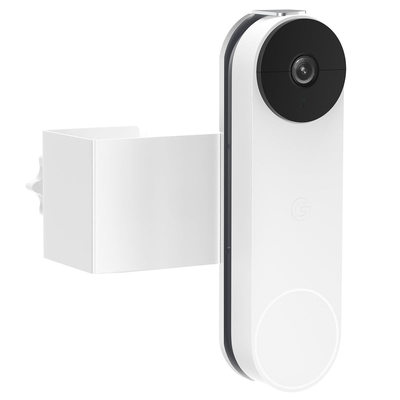 Anti-Theft Doorbell Mount for Google Nest Doorbell Battery, No Drill Video Doorbell Mount Adjustable Mounting Bracket for Nest, Fully Metal Damage Free Door Camera Mount for Apartment Rentals Home