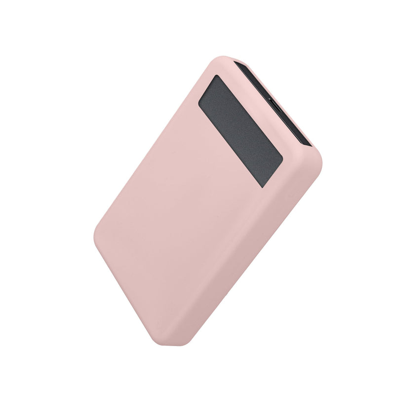 kwmobile Case Compatible with TORRAS MiniMag 10000mAh - Portable Powerbank Cover - External Battery Charger Bag, Shockproof - Dusty Pink