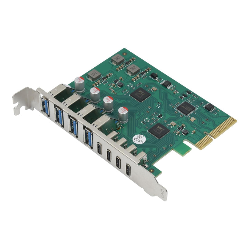 ELUTENG PCIE USB 3.1 Expansion Card 8 Ports 20Gbps Bandwidth PCI Express USB Cards with ASM3142 & VL820 Chipset PCI-E Hub Controller Adapter 4 USB-A & 4 USB-C for Windows 11/10/8/7/XP/Vista