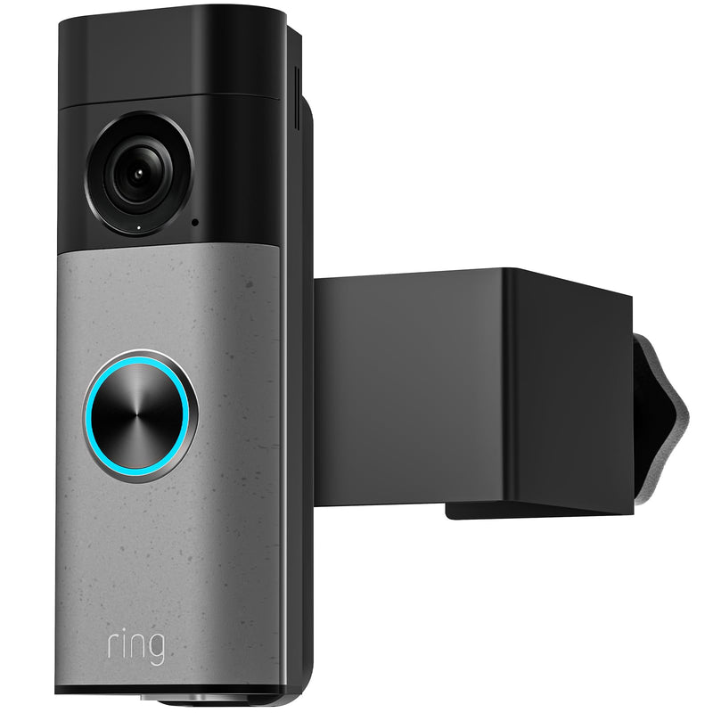 Anti-Theft Door Mount for Ring Battery Doorbell/ Plus/ Pro 2nd(2026 Release), Adjustable Mounting Bracket Camera Holder for Ring Doorbell Pro, No Drill Doorbell Mount for Apartment, Rentals, Home