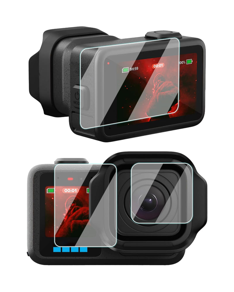 Tempered Glass Screen Protector for GoPro Mission 1/1 PRO, 1 Set | Anti-Scratch 9H Hardness Tempered Glass Flim,Touch Sensitive Edges Bubble Free Easy to Install,HD Clear.