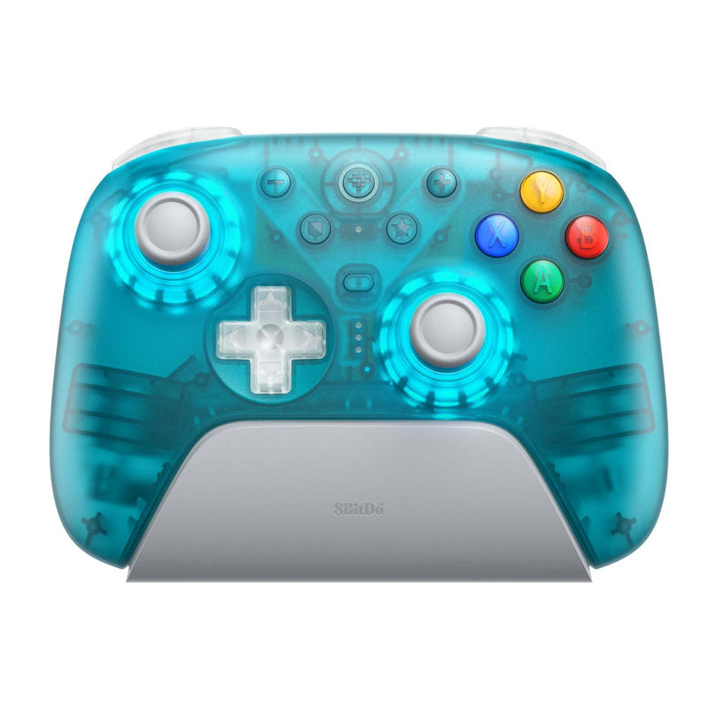 8Bitdo Ultimate 2 Wireless Controller for Windows&Android, Clear Blue | TMR Joysticks,1000Hz Rate,Switchable Hall/TactileTriggers,Motion Control,Programmable Back Paddle Buttons&L4/R4 Bumpers