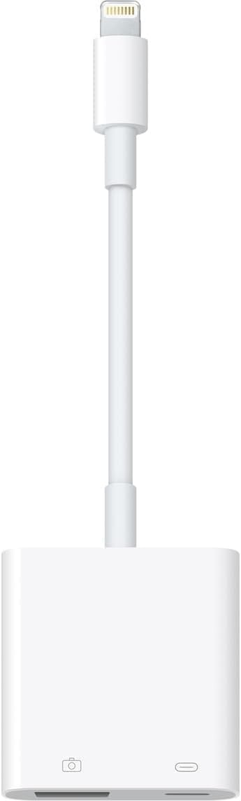 Apple Lightning to USB Camera Adapter, USB 3.0 OTG Cable for iPhone/iPad to Connect Card Reader, USB Flash Drive, U Disk, Keyboard, Mouse, Hubs, MIDI, Plug & Play (White#) White#