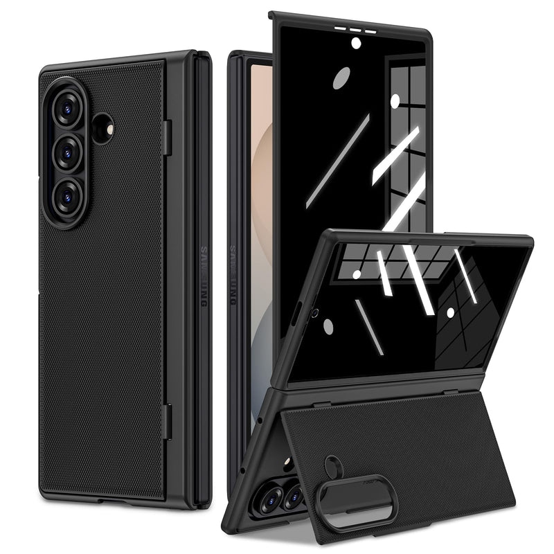 Ruky for Z Fold 8 Ultra Case with Built-in Privacy Screen Protector, Black | Support Wireless Charging, with Hidden Foldable Kickstand, Shockproof Phone Case for Samsung Galaxy Z Fold 8 Ultra, Black