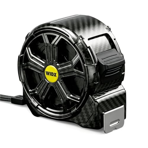 25Ft Measuring Tape Retractable Stainless Steel Carbon Fiber Style Pattern