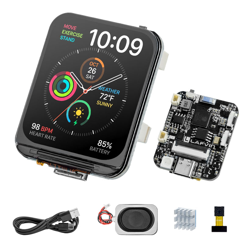 LAFVIN ESP32-S3 1.69" LCD Development Board with Camera, AI Vision Voice Development Kit, Programmable IoT Board with Mic Speaker for STEM Education
