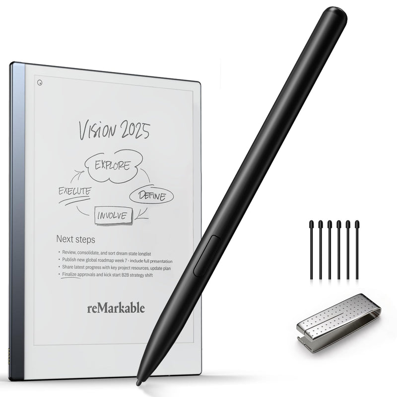 Magnetic EMR Stylus for Remarkable 2/1/Kindle Scribe/BOOX/Wacom One, No Charging or Batteries, 4096 Pressure Levels, Palm Rejection, Eraser, EMR Pen for Samsung Tablet, Compatible with EMR Devices