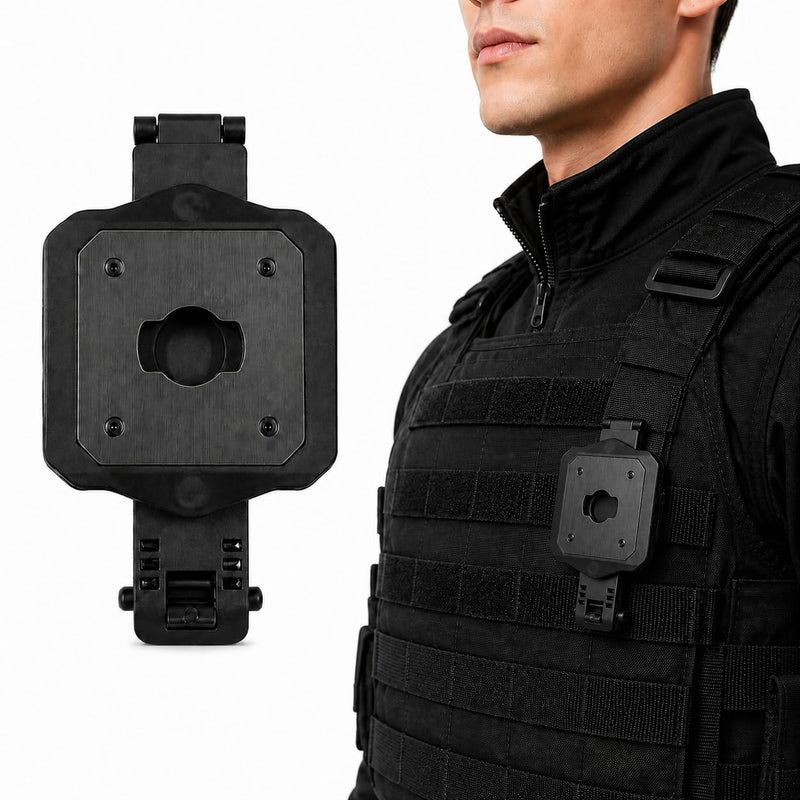 Single Body Camera Mount Compatible with Axon Body Camera 2/3/4, Lightweight ABS & Stainless Steel Holder, Portable Uniform Wear Mount Bracket Single