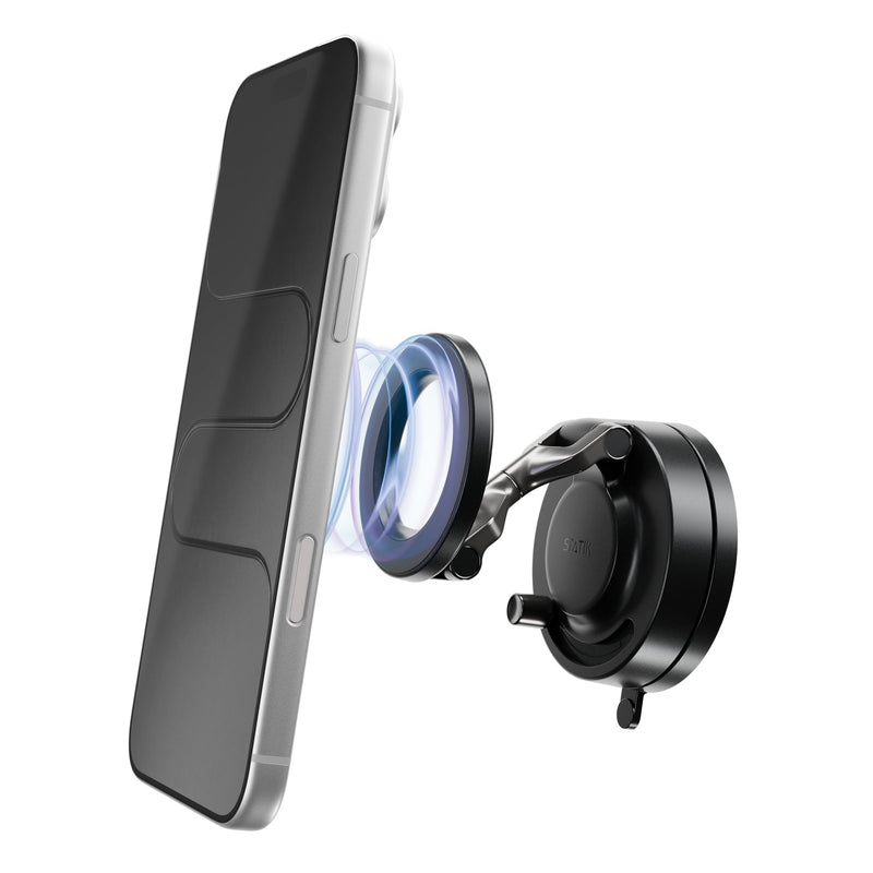 Statik HyperMount (Gen 3) Magnetic Phone Holder, for iPhone and Android | Upgraded Magnet Strength, Nano-suction Adhesive Gel, 360° Rotation, Compatible with MagSafe, Metal Rings for Android Gen 3 1 Pack