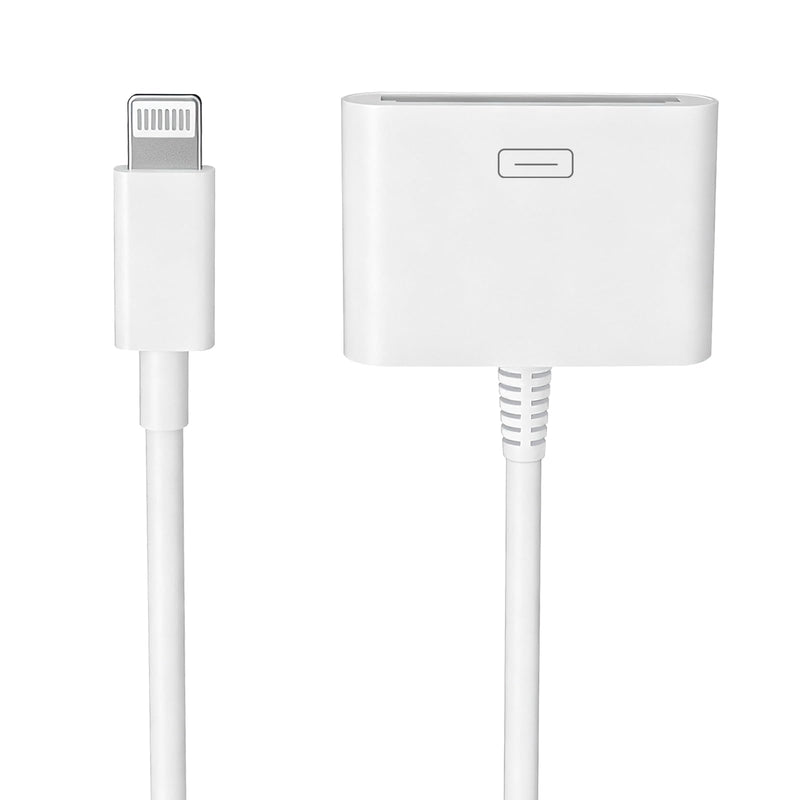 Lightning to 30 Pin Female Adapter for iPhone, 8 Pin to 30 Pin Cable | Apple MFi Certified, Charging and Data Transfer Converter for iPhone 14 13 12 11 Xs X 8 7 6 5 4 iPad iPod - No Audio Support