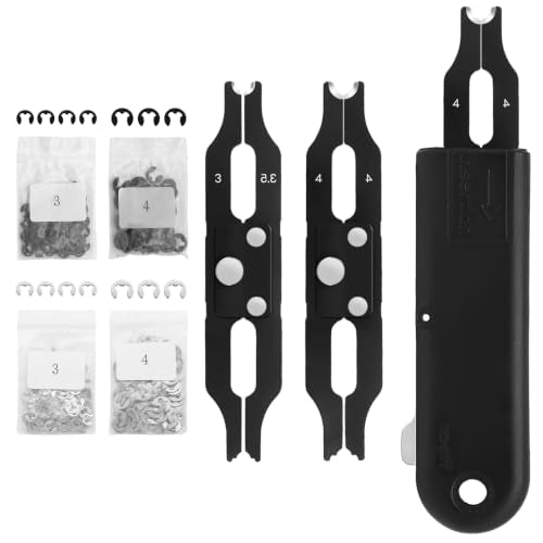 3mm & 4mm E Clips Assortment Kit - E Clip Installation & Removal Tool Kit Tool+400PCS E Clips