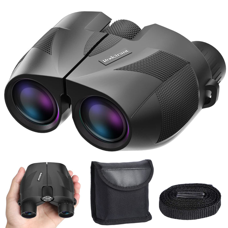 20x25 Compact Binoculars for Adults,High Powered Large Eyepiece Waterproof Binoculars,Easy Focus for Bird Watching,Hiking,Travel and Sport Games Black