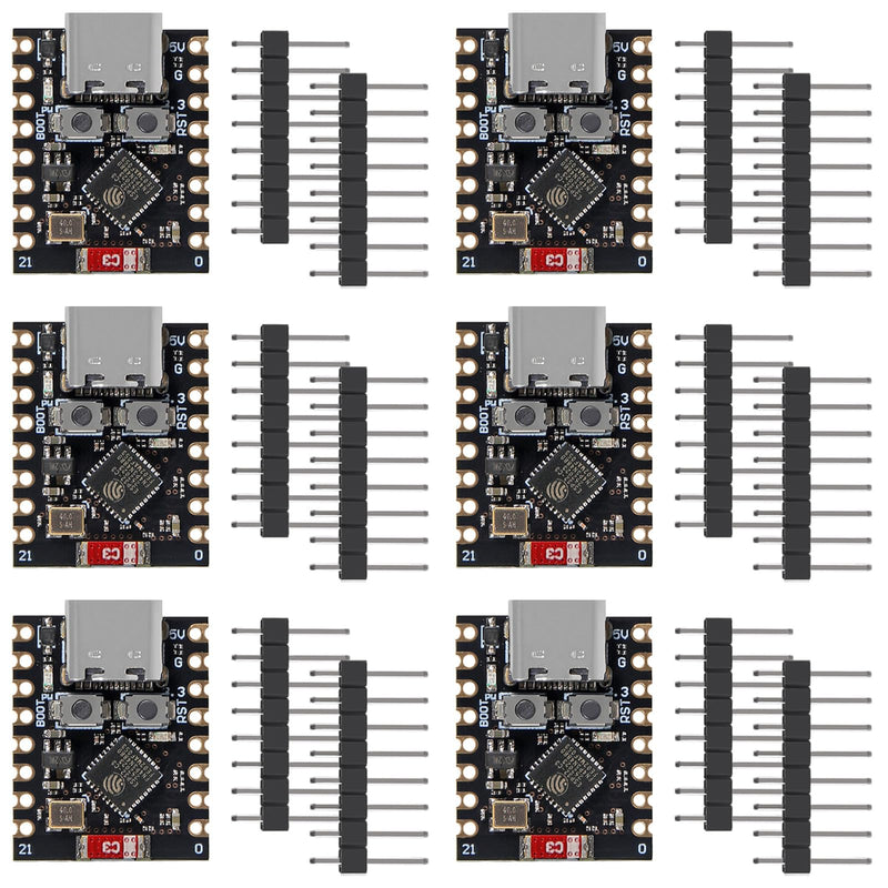 AITRIP ESP32-C3 Mini Development Board, 4MB Flash Core Board RISC-V 32-bit CPU, 160MHz, 400KB SRAM ESP32 Super Mini Development Board ESP32 Development Board WiFi Bluetooth (6PCS ESP32-C3) 6PCS