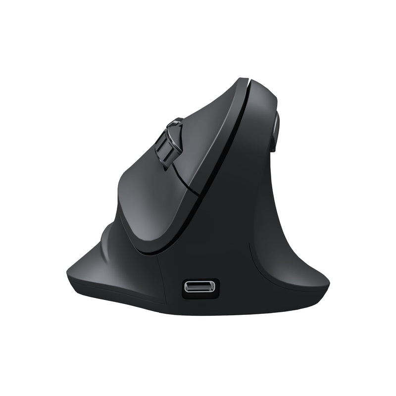 MOKURU Wireless Ergonomic Mouse, Supporting Bluetooth/2.4G Connection, Featuring 4 Buttons, Adjustable DPI Settings of 1000/1600/2400, Compatible with Windows/macOS, Laptops, Desktop Computers (Black) Black