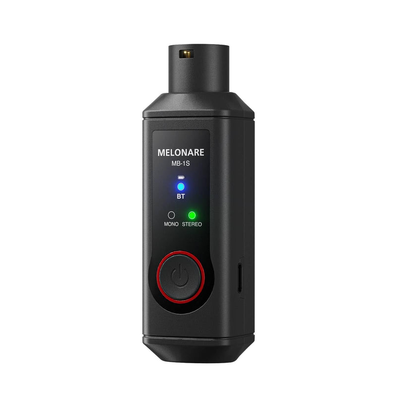 MELONARE Wireless XLR Bluetooth Receiver 15H BT 5.3 MB-1S | High-fidelity audio, 150 ft range, 1-pack mono Bluetooth adapter for speakers, PA systems, mixers and DJ equipment
