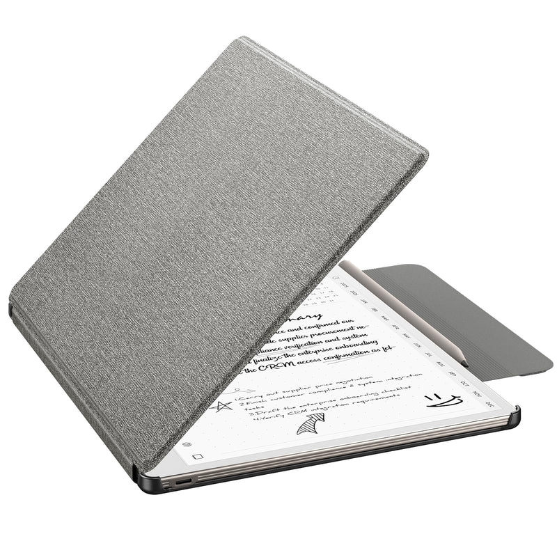 MoKo Case for Remarkable Paper Pure 10.3" 2026 with Pen Holder,Denim Gray | Slim protective hard shell folio cover with secure pen holder, Auto Wake & Sleep Denim Gray For reMarkable Paper Pure (2026)