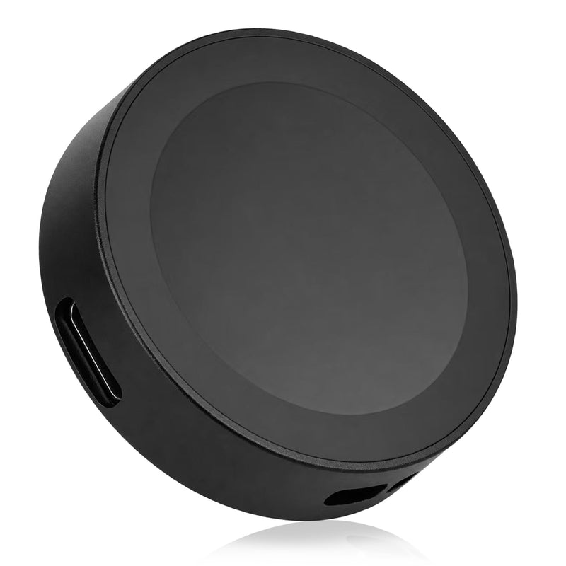 Dual Interface USB-C & Lightning Charging Dock, 2.5W Upgraded Magnetic Charger Base for Samsung Galaxy Watch7/6/5 Pro/4 Classic/3/Active 2, (Excluding Charging Cable) (Black) Black