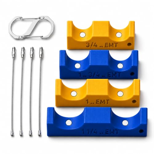 Magnetic Conduit Spacer Set, 4-Piece EMT Pipe Spacing Tool for Electricians