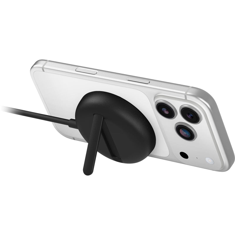OtterBox Compact Wireless 25W Charging Pad - Black | MagSafe & Qi2 Compatible Charging Pad w/ Kickstand