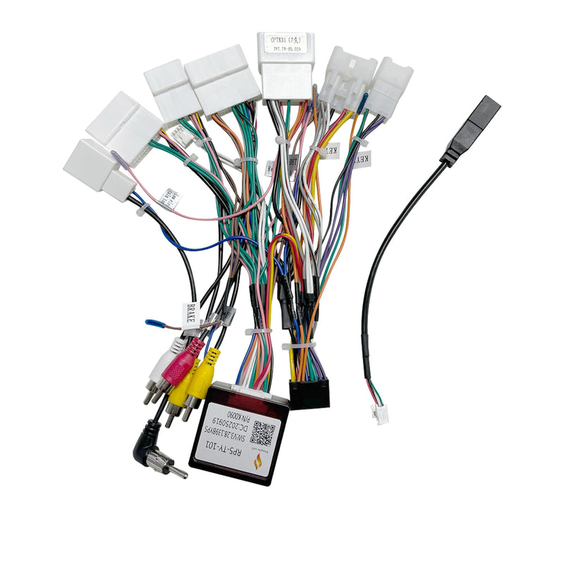 Car Stereo Wiring Harness Canbus for Toyota | Support Factory Camera, JBL Amplifier, Steering Wheel Control