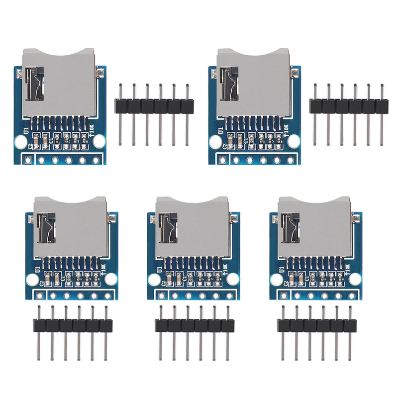 5Pcs Micro SD TF Card Adapter Mini Reader Module with 3.3V 6-Pin SPI Interface for Arduino Raspberry Pi ESP32