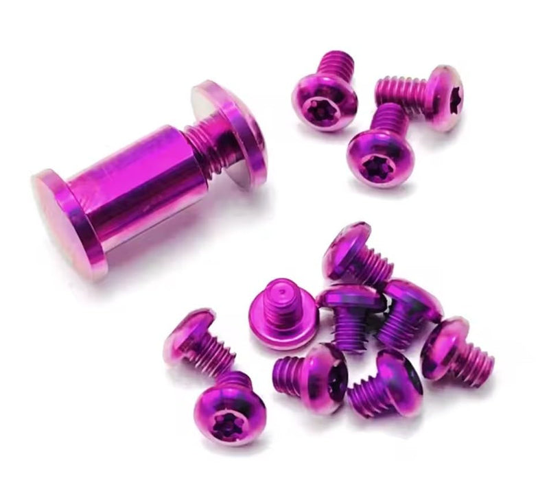 Titanium Purple Screws Set Compatible with Benchmade 535 Bugout Complete Replacement Screw & Pivot Set Hardware Modification Kit