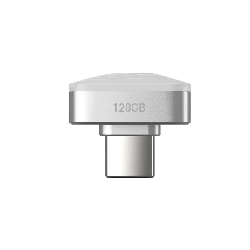 SUNEAST Portable SSD Nano Silver 128GB External Solid State Flash Drive | Read 450 MB/s, Write 400 MB/s, Ultra-Compact USB-C 3.2, exFAT, 2.8 g, Works with iOS, Windows, macOS, Linux, Android