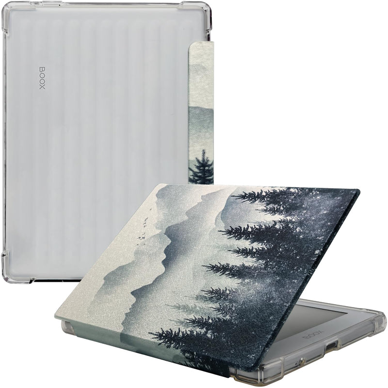Folio Case for Onyx Boox Go 6 (Gen II/Gen I 2026/2025) Ultra-Thin Enhanced Auto Sleep/Wake Cover with Transparent TPU Back Thickened Corners, Magnetic Closure (Misty Forest) Misty Forest