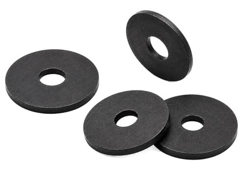 1/4" ID x 1-1/2" OD x 1/16" EPDM Rubber Flat Fender Washers, Non-Conductive Washers for Electrical Panels, Control Cabinets, Junction Boxes & Equipment Enclosures (10 Pack) 10