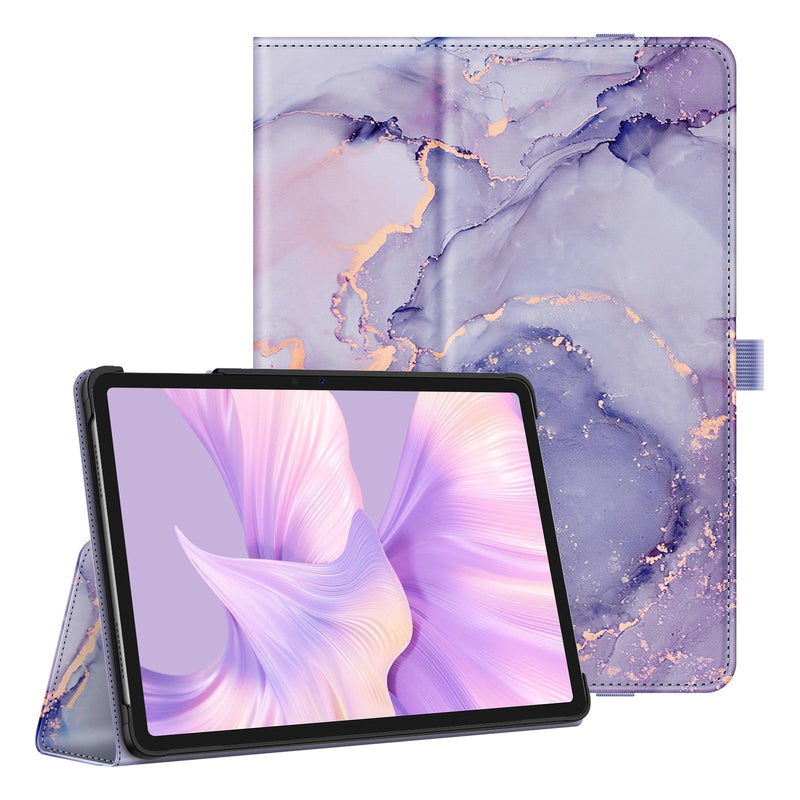 Fintie Folio Case for Onn 11" Core Tablet (2026 Model) - Lilac Marble | Premium Vegan Leather, Pencil Holder, Protective Stand Cover, Compatible with Onn 11 Inch Gen5 Tablet