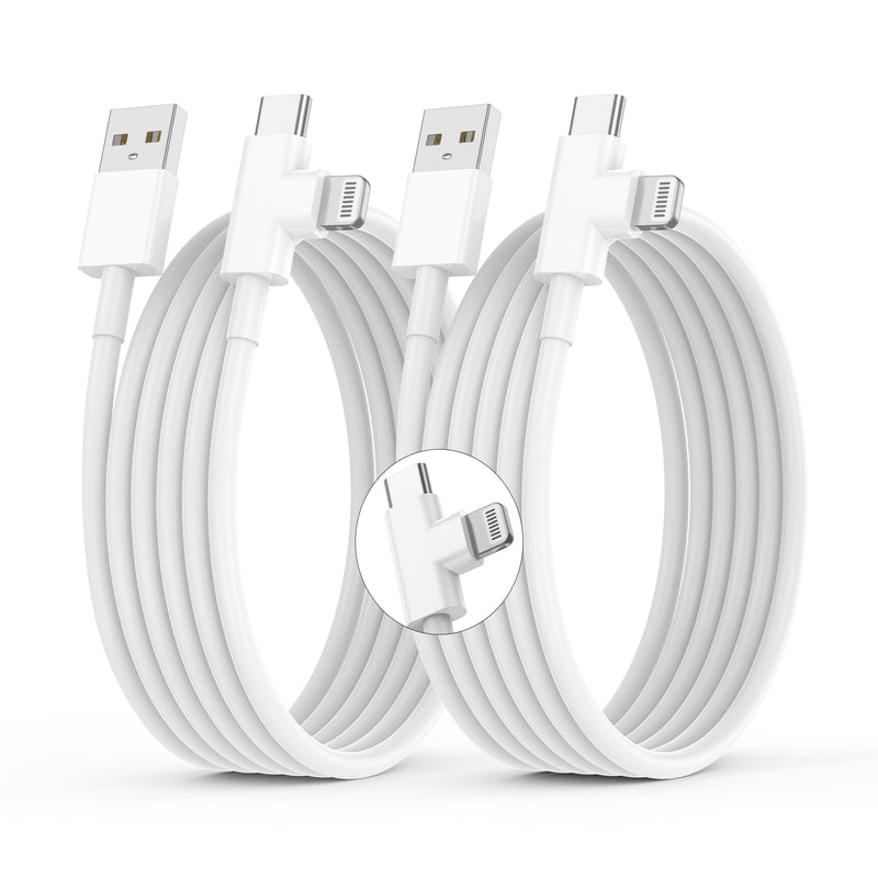 SMALLElectric Car Carplay Cable for iPhone 17/16/15/14/13/12 USB A to USB C & Lightning,Fast Charger Cord,Compatible with iPhone/iPad/Air/Mini/Pro Max/Plus/Galaxy/Pixe (2, White, 3Foot) 2
