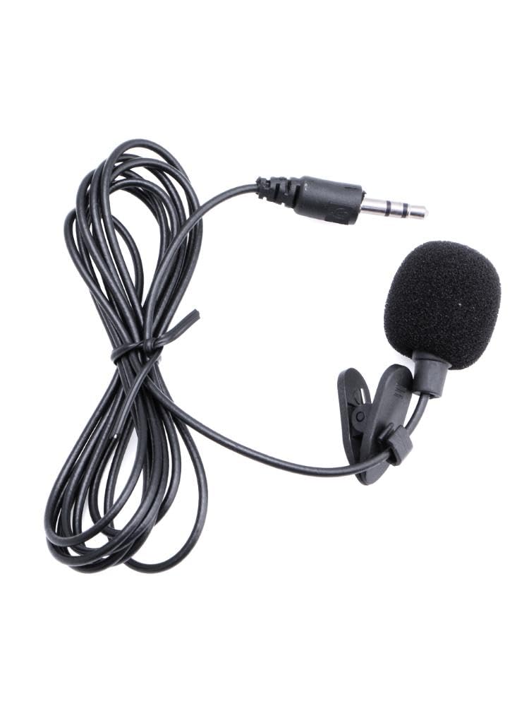 Lavalier Microphone, Mini Wired 3.5mm Clip on Lapel Mic with Noise Canceling, Omnidirectional Condenser Mic Plug and Play for Android Computer YouTube TikTok